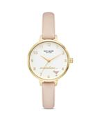 Kate Spade New York Metro Nude Leather Strap Watch, 34mm