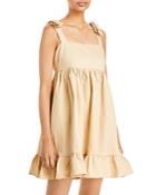 Line & Dot Sabrina Ruffled Twill Mini Dress