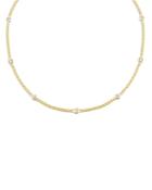 Adinas Jewels Cubic Zirconia Chain Choker Necklace, 12-15