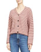 Theory Stripe Box Cashmere Cardigan