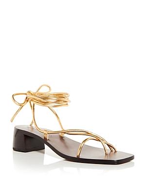 Loeffler Randall Women's Coby Ankle Tie Block Heel Sandals