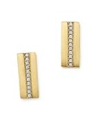 Diamond Bar Stud Earrings In 14k Yellow Gold, .08 Ct. T.w. - 100% Exclusive