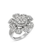 Bloomingdale's Diamond Flower Cluster Ring In 14k White Gold, 1.5 Ct. T.w. - 100% Exclusive