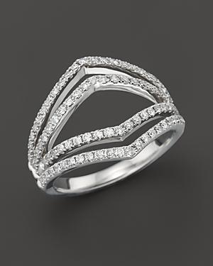 Diamond Geometric Ring In 14k White Gold, .75 Ct. T.w. - 100% Exclusive