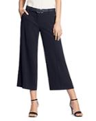 Basler Belted Wide-leg Cropped Pants