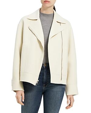 Theory Oversized Wool And Cashmere Moto Jacket