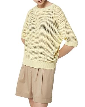 Peserico Sequined Elbow Sleeve Open Knit Sweater