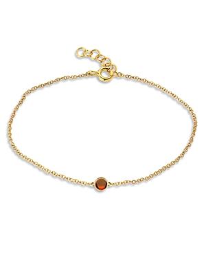 Zoe Lev 14k Yellow Gold Garnet January Birthstone Bracelet