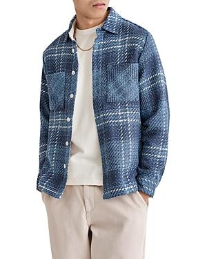 Wax London Whiting Blue Plaid Overshirt