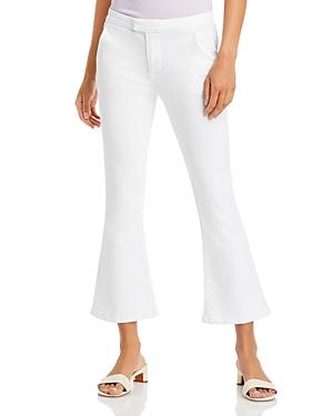 Frame Le Serge Cropped Flared Jeans In Blanc
