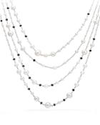 David Yurman Bijoux Cultured Freshwater Pearl And Black Spinel Layered Necklace