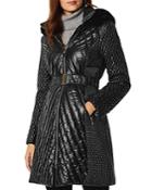 Karen Millen Faux Fur-trim Quilted Coat