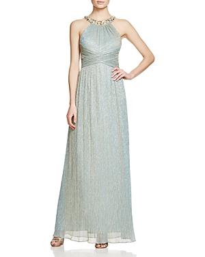 Js Collections Embellished Halter Gown