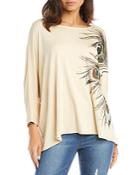 Karen Kane Peacock Feather Top