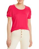 Karl Lagerfeld Paris Ruched Sleeve Top