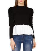 Gracia Pleated Hem Puff Sleeve Top (44% Off) - Comparable Value $81