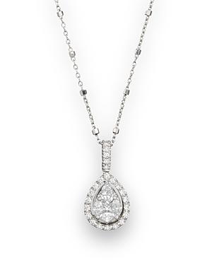 Diamond Fancy Cut Teardrop Pendant Necklace, 0.65 Ct. T.w.