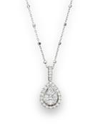 Diamond Fancy Cut Teardrop Pendant Necklace, 0.65 Ct. T.w.
