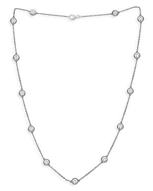 Bloomingdale's Diamond Bezel Statement Necklace In 14k White Gold, 4.0 Ct. T.w, 18 - 100% Exclusive