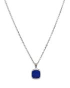 John Varvatos Men's Sterling Silver Artisan Lapis Lazuli Pendant Necklace, 24