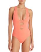 Isabella Rose Beach Solids Strappy One Piece Swimsuit