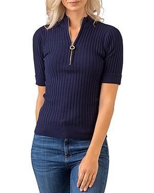 Belldini Ribbed Half Zip Sweater