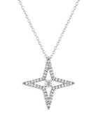 Bloomingdale's Diamond Starburst Pendant Necklace In 14k White Gold, 0.70 Ct. T.w. - 100% Exclusive