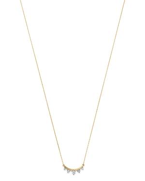 Adina Reyter 14k Yellow Gold Amigos Five Diamond Curve Necklace, 16