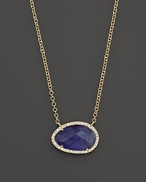 Meira T 14k Yellow Gold Small Tanzanite And Diamond Necklace, 16
