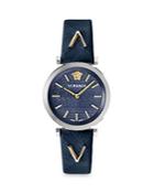 Versace V-twist Blue Leather Strap Watch, 36mm (54% Off) - Comparable Value $1,295