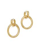 14k Yellow Gold Oval Double Hoop Earrings - 100% Exclusive