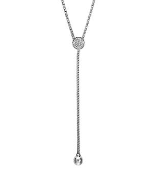 John Hardy Sterling Silver Classic Chain Pave Diamond Y Necklace, 32