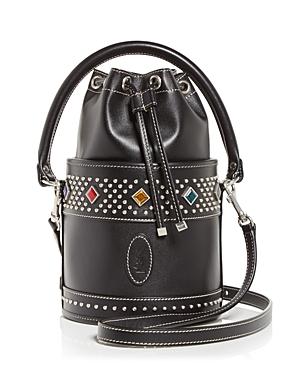 Saint Laurent Bahia Small Embellished Leather Bucket Bag