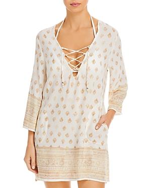 J. Valdi Venice Lace Up Dress Swim Cover Up