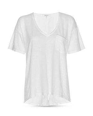 Frame Linen Deep V Pocket Tee