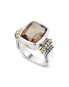 Lagos 18k Gold And Sterling Silver Medium Smoky Quartz Ring