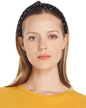 Lele Sadoughi Star Embellished Velvet Knot Headband