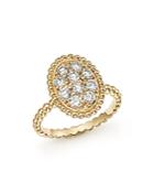 Diamond Oval Beaded Ring In 14k Yellow Gold, .80 Ct. T.w. - 100% Exclusive