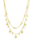 Freida Rothman Harmony Double Strand Short Necklace In 14k Gold-plated Sterling Silver, 15