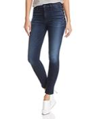 Hudson Barbara Lace-up Ankle Skinny Jeans In Moonlight
