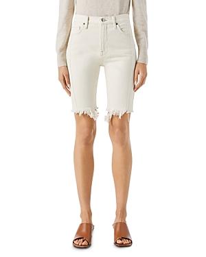 Frame Le Vintage Denim Bermuda Shorts In Vintage White
