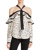 Guess Grayson Off-the-shoulder Ruffle Top