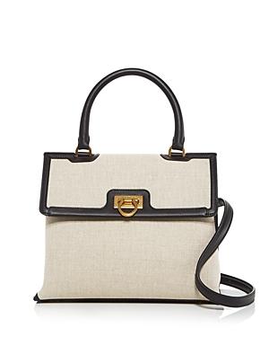 Salvatore Ferragamo Trifolio Canvas Shoulder Bag