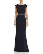 Adrianna Papell Embellished Flutter Gown