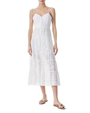Alice And Olivia Shanti Eyelet Button Front Maxi Dress