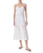 Alice And Olivia Shanti Eyelet Button Front Maxi Dress