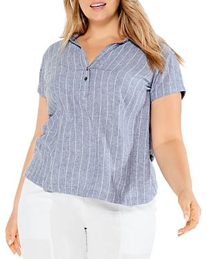 Nic+zoe Plus Central Park Striped Top