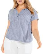 Nic+zoe Plus Central Park Striped Top