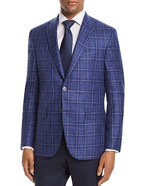 Jack Victor Plaid With Windowpane Classic Fit Sport Coat