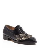 No. 21 Oxford Flats - Embroidered Lace Up